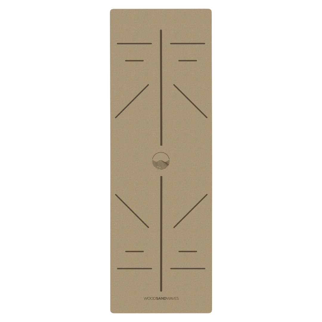 Yoga-Matte CorkFlow | professionelle Yoga-Matte | 4mm dick | aus Naturkork hergestellt - WOODSANDWAVES