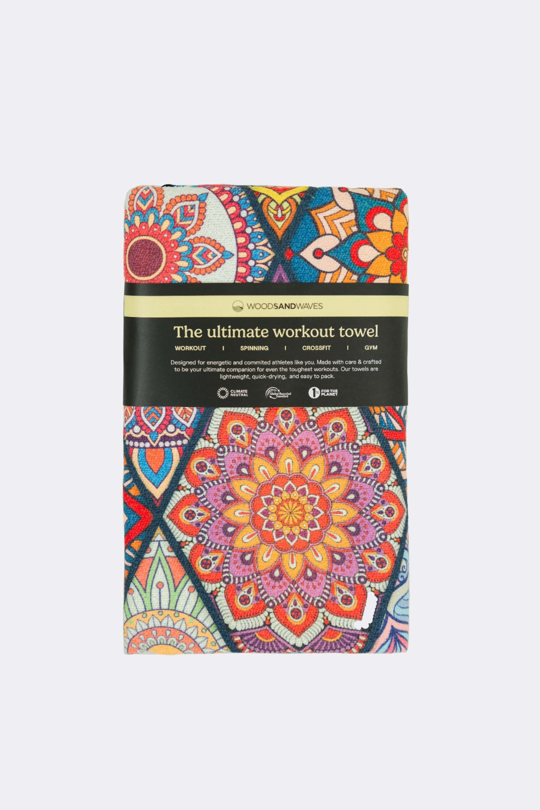 Mosaics - Sporthandtuch mit Magnet & Zipper-Tasche - WOODSANDWAVES