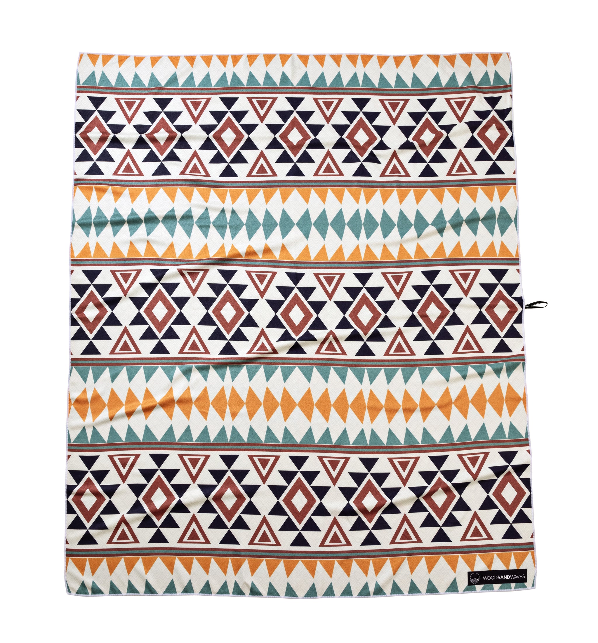 Warm Earth - Stranddecke XXL - 180cm x 160cm - leicht, kompakt & sandabweisend - WOODSANDWAVES