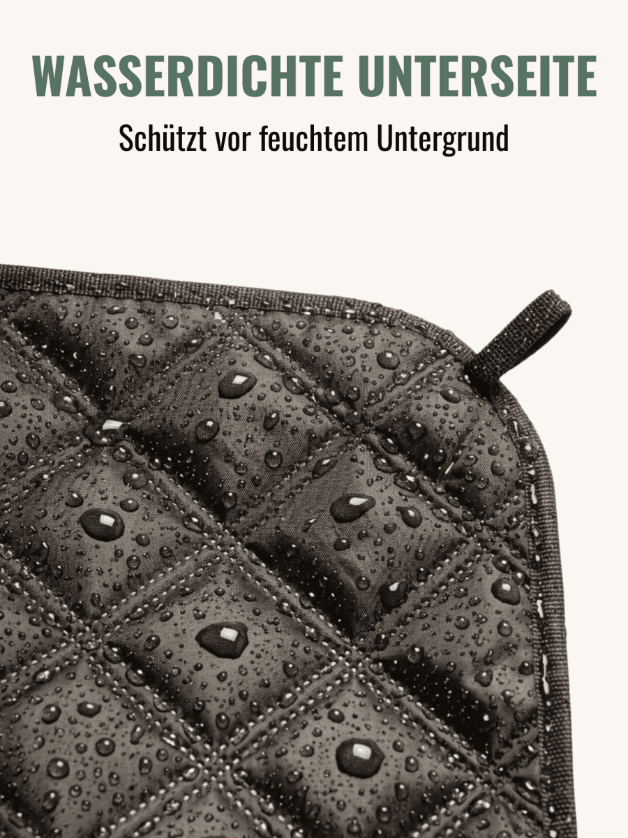 Cocoa Shore - Picknick - und Stranddecke (isoliert) 200 x 200 cm - XXL Picknickmatte aus recyceltem PET - wasserdicht und wärmend - woodsandwaves.co