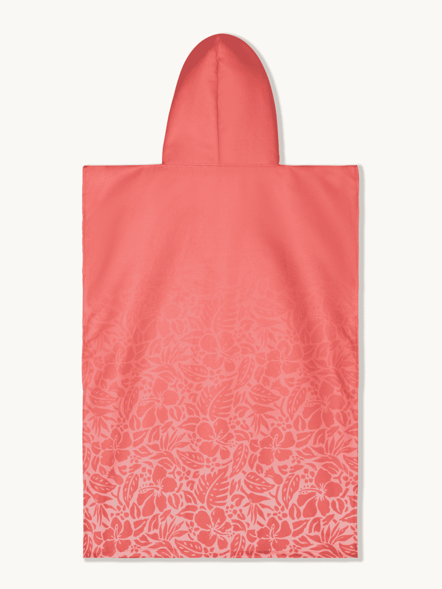 Surf - Poncho - für Frauen & Männer - aus schnelltrocknender und leichter Mikrofaser - Tropical Bloom - woodsandwaves.co